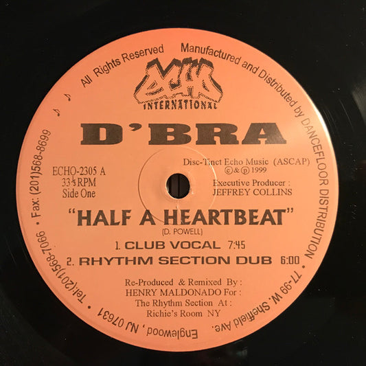 D'Bra : Half A Heartbeat (12")