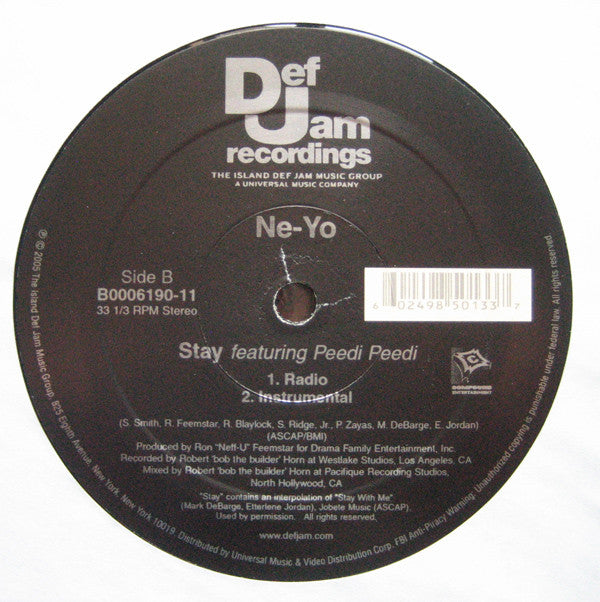 Ne-Yo : So Sick B/W Stay (12", Single)
