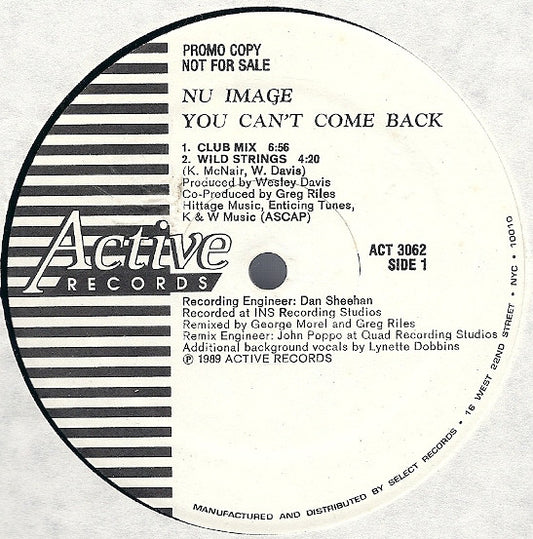 Nu Image : You Can't Come Back (12", Promo)
