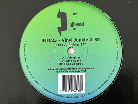Vinyl Junkie & DJ SR (2) : The Allnighter EP (12", EP)