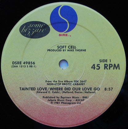Soft Cell : Tainted Love / Where Did Our Love Go (12", M/Print, Spe)