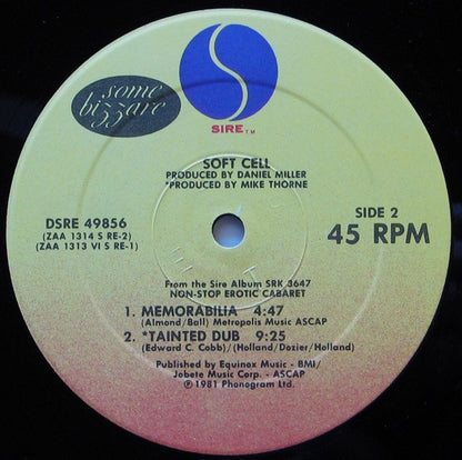 Soft Cell : Tainted Love / Where Did Our Love Go (12", M/Print, Spe)