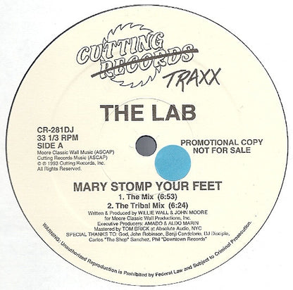 The Lab (3) : Mary Stomp Your Feet (12", Promo)