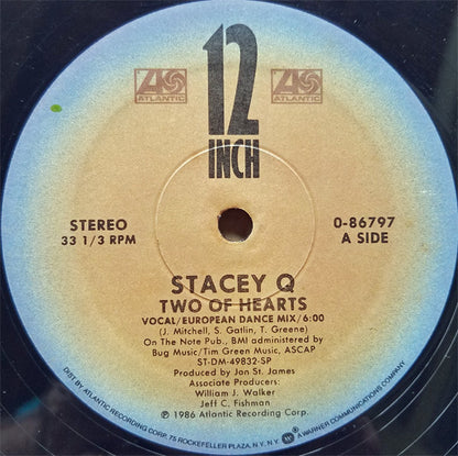 Stacey Q : Two Of Hearts (European Mix) (12", Lab)