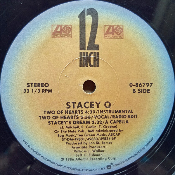 Stacey Q : Two Of Hearts (European Mix) (12", Lab)