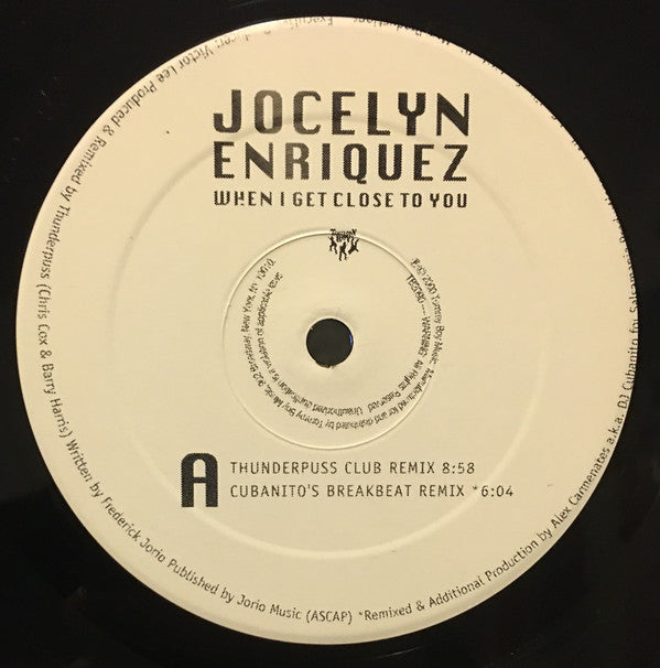Jocelyn Enriquez : When I Get Close To You (12")