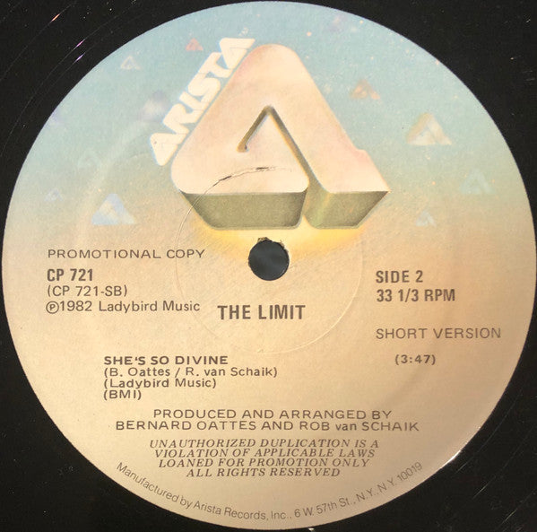 The Limit (2) : She's So Divine (12", Promo)