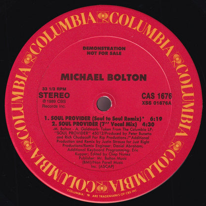 Michael Bolton : Soul Provider (12", Promo)