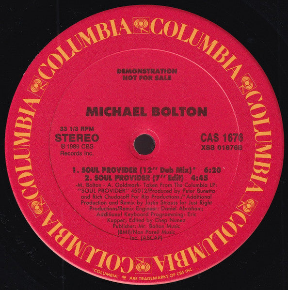 Michael Bolton : Soul Provider (12", Promo)