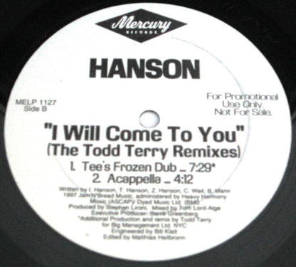Hanson : I Will Come To You (12", Promo)