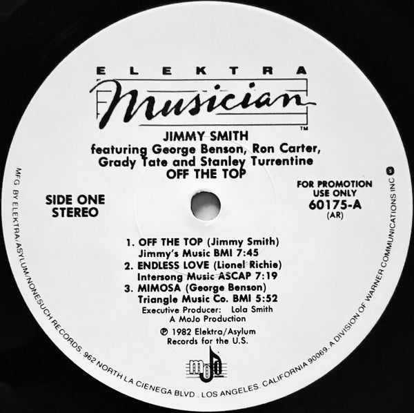 Jimmy Smith : Off The Top (LP, Album, Promo, All)