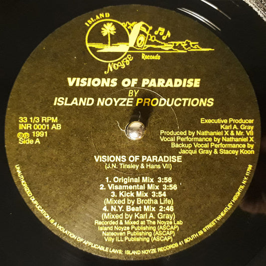 Island Noyze Productions : Visions Of Paradise (12")