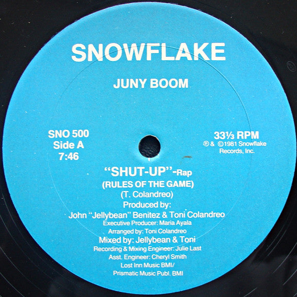 Juny Boom : Shut-Up (Rules Of The Game) (12")