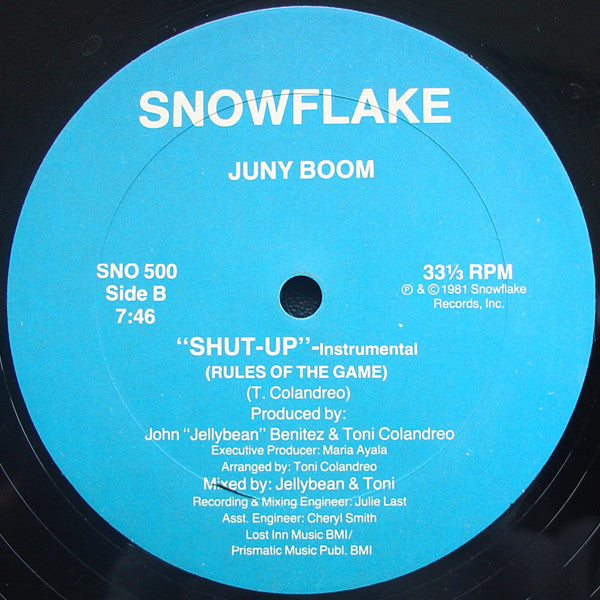 Juny Boom : Shut-Up (Rules Of The Game) (12")
