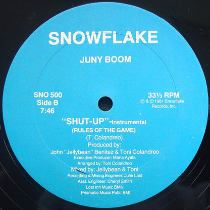 Juny Boom : Shut-Up (Rules Of The Game) (12")