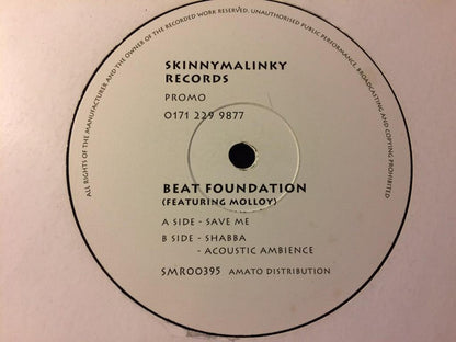 Beat Foundation Featuring Molloy : Save Me (12", Promo)