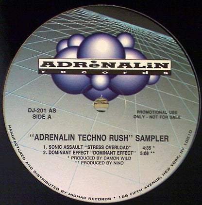 Various : Adrenalin Techno Rush Sampler (12", Promo, Smplr)