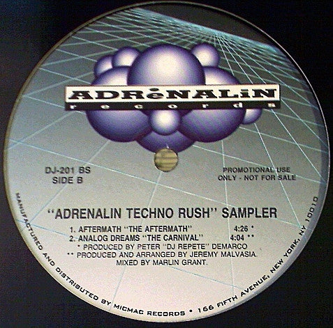 Various : Adrenalin Techno Rush Sampler (12", Promo, Smplr)