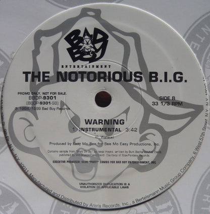 The Notorious B.I.G.* : Warning (12", Promo)