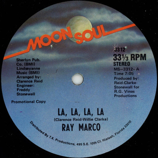 Ray Marco : La, La, La, La (12", Promo)