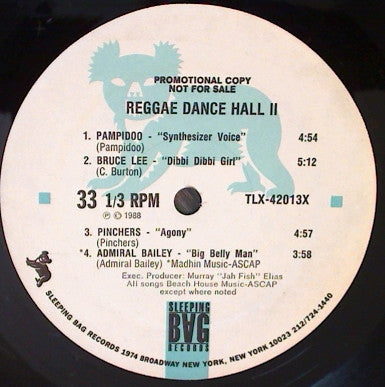 Various : Reggae Dance Hall II (LP, Comp, Promo)