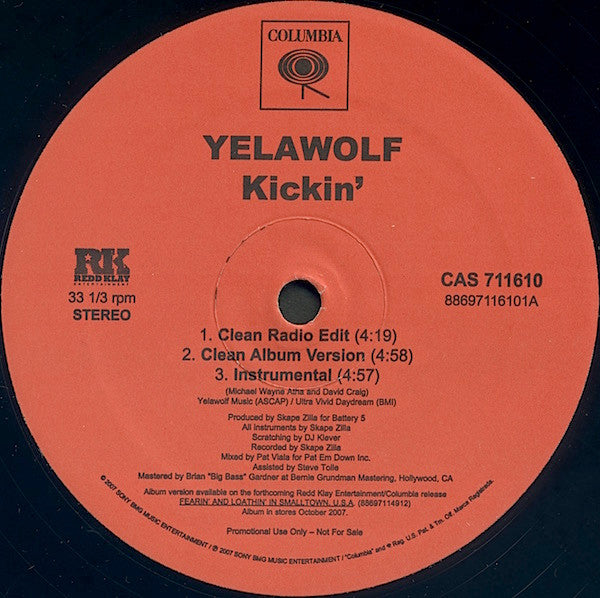 Yelawolf : Kickin' (12", Promo)
