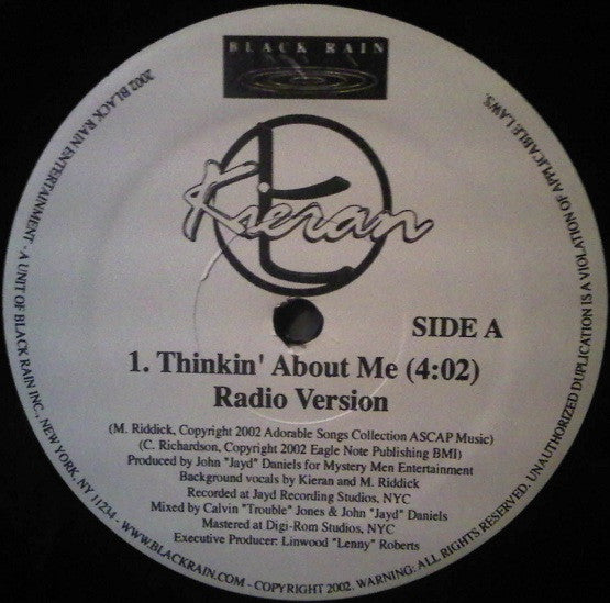 Kieran : Thinkin' About Me (12", Promo)