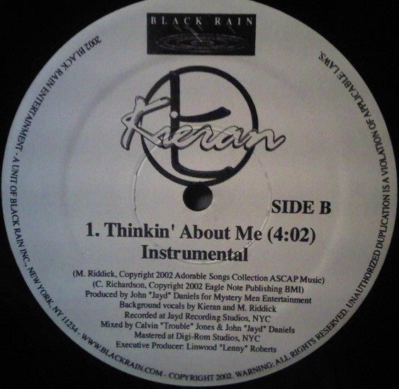 Kieran : Thinkin' About Me (12", Promo)
