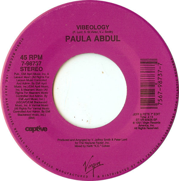 Paula Abdul : Vibeology (7")