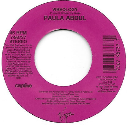 Paula Abdul : Vibeology (7")
