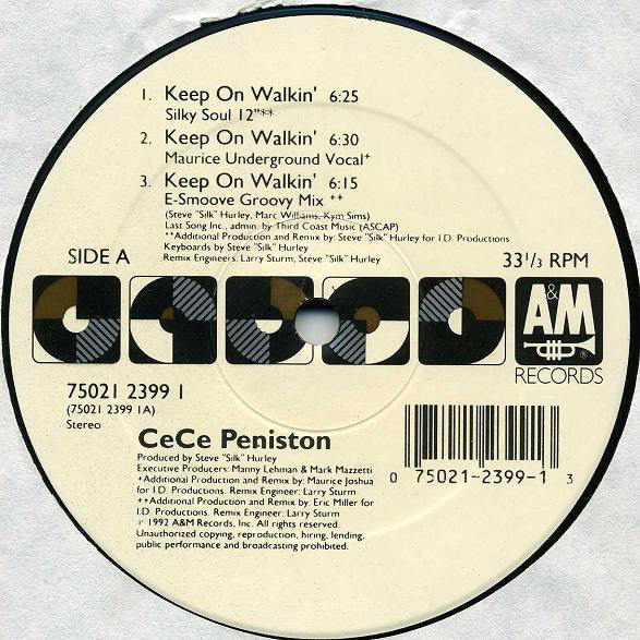 Ce Ce Peniston : Keep On Walkin' (12", Single)