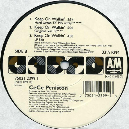 Ce Ce Peniston : Keep On Walkin' (12", Single)