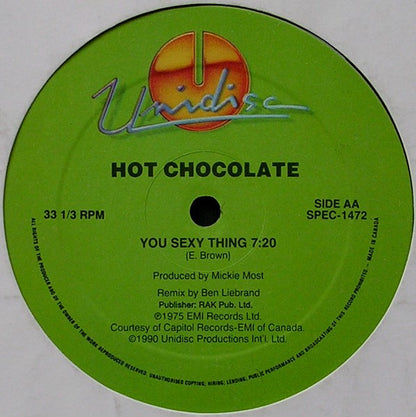 Jermaine Jackson / Hot Chocolate : Let's Get Serious / You Sexy Thing (12", Gre)