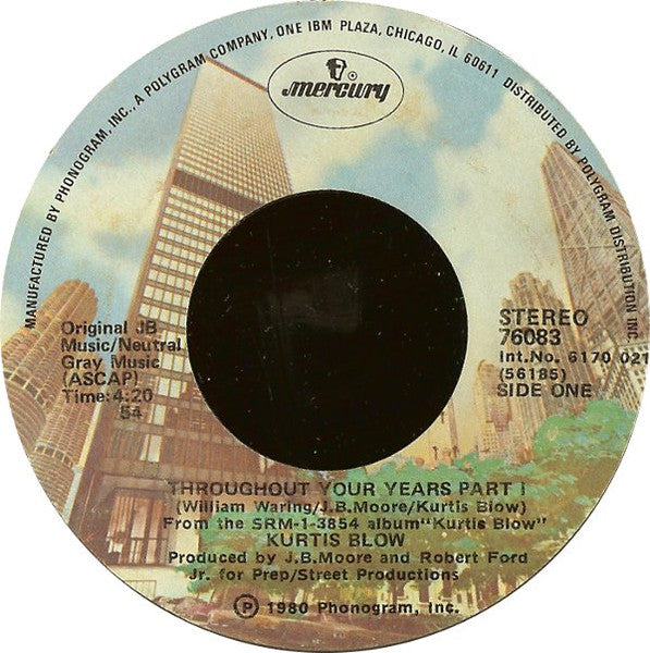 Kurtis Blow : Throughout Your Years (7", Styrene, 54 )