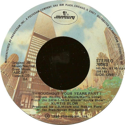 Kurtis Blow : Throughout Your Years (7", Styrene, 54 )