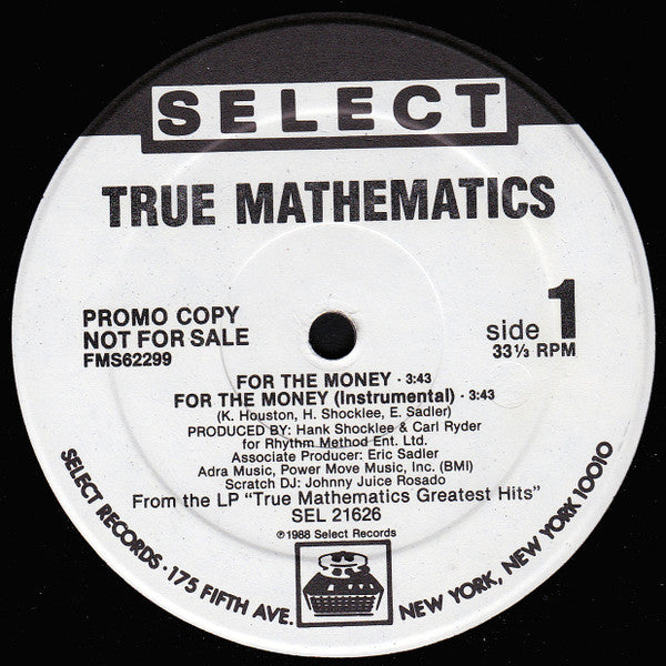 True Mathematics : For The Money / K.A.O.S.S. (Greeks In Effect Pt. 2) (12", Promo)