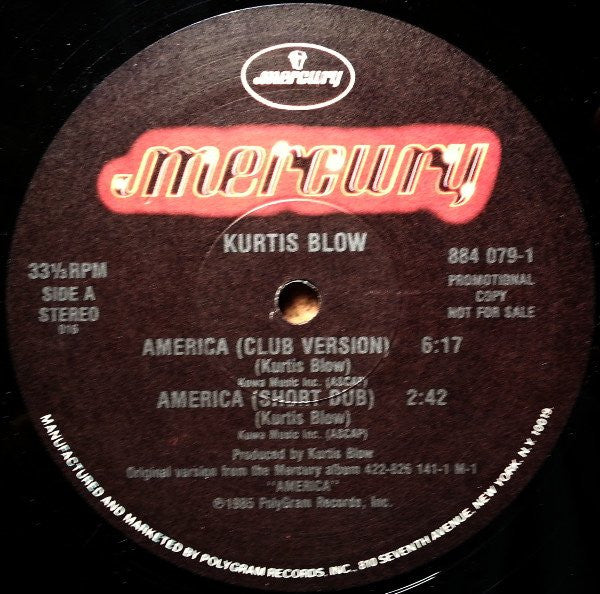 Kurtis Blow : America (12", Promo)