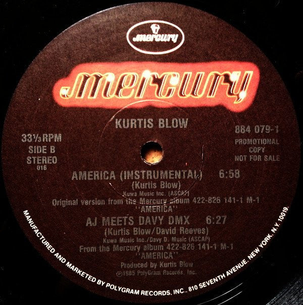 Kurtis Blow : America (12", Promo)