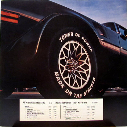 Tower Of Power : Back On The Streets (LP, Album, Promo, Pit)