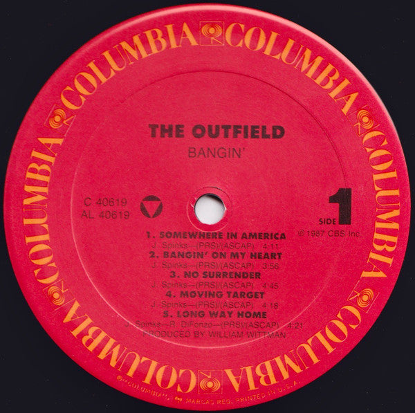The Outfield : Bangin' (LP, Album, Car)