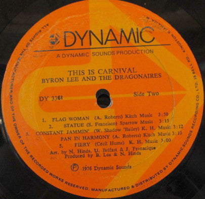 Byron Lee And The Dragonaires : This Is Carnival (LP, Album)