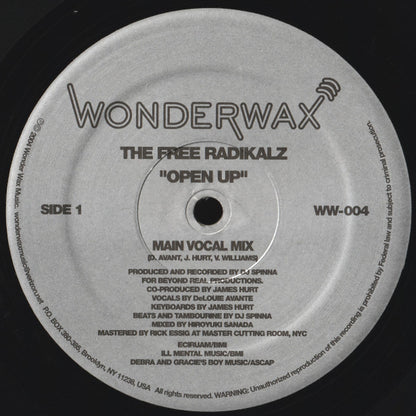 The Free Radikalz : Open Up (12")