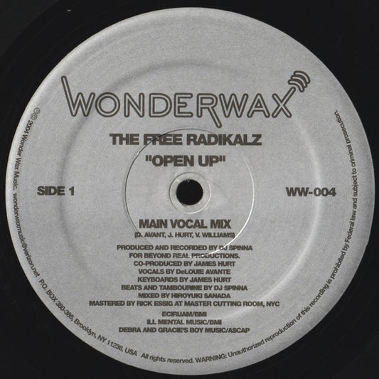 The Free Radikalz : Open Up (12")
