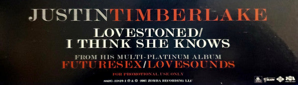 Justin Timberlake : Lovestoned / I Think She Knows (12", Promo)
