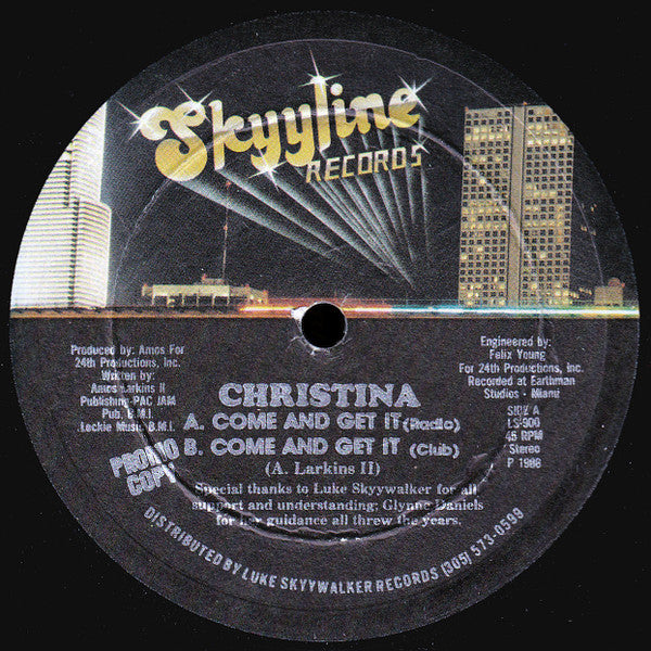 Christina (6) : Come And Get It (12", Promo)
