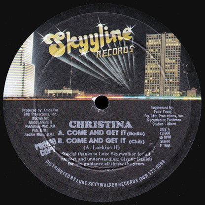 Christina (6) : Come And Get It (12", Promo)