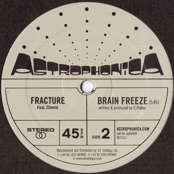 Fracture & Neptune / Fracture (2) : Customtone / Brain Freeze (12", Ltd, Num)