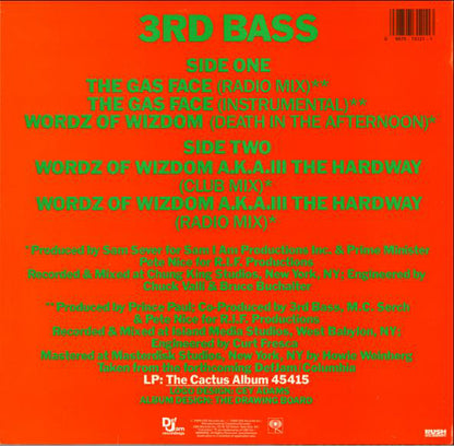 3rd Bass : The Gas Face / Wordz Of Wizdom (12")