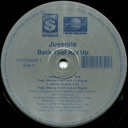 Juvenile (2) : Back That Azz Up (12")