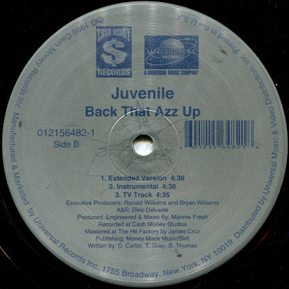 Juvenile (2) : Back That Azz Up (12")